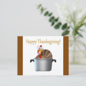 Grappig Turkije, Gelukkige Thanksgiving Dag Feestdagenkaart (Staand voorkant)