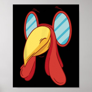 Grappig Turkije gezicht Thanksgiving Herfst Joke H Poster