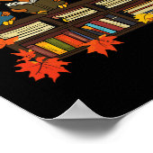 Grappig Turkije Leesboek Bibliothecaris Boekenwurm Poster (Hoek)