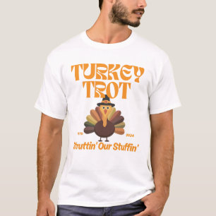 Grappig Turkije Trot Shirt voor Thanksgiving Runne