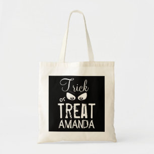 Grappig Typografie Black en White Halloween Tote Bag