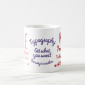 Grappig Typografie Gift. Aangepaste tekst dubbelzi Koffiemok (Center)