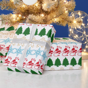 Grappig Ugly KerstSweater Pattern Cadeaupapier