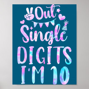 Grappig uit een cijfer ben ik 10 schattig 10e verj poster