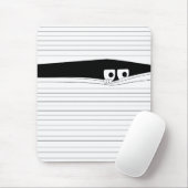 Grappig uitziende ogen achter de witte oogkleppen muismat (Met muis)