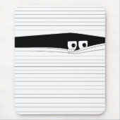 Grappig uitziende ogen achter de witte oogkleppen muismat (Voorkant)