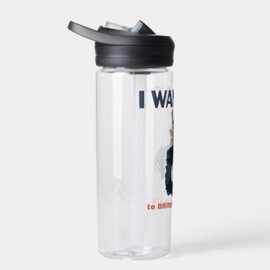 Grappig Uncle Sam Patriotic Custom Waterfles (Rechts)