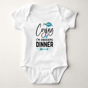 Grappig unisex baby huilend diner romper