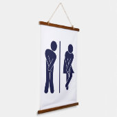 Grappig Unisex badkamerbord Hangend Wandkleed (Gebogen)