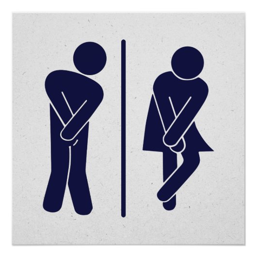 Grappig Unisex badkamerbord Perfect Poster (Voorkant)