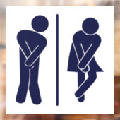 Grappig Unisex badkamerbord Raamsticker (Vel 2)