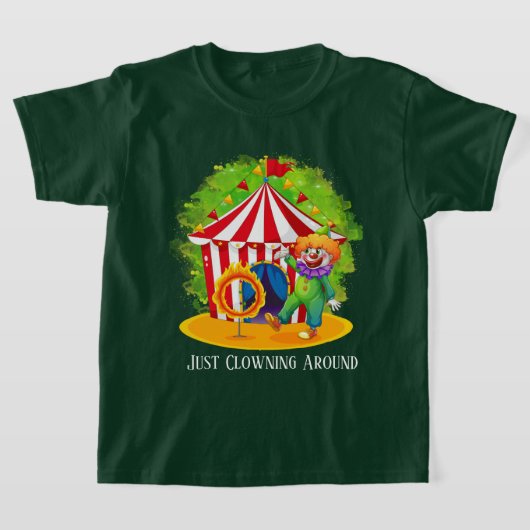 grappig unisex kinder clown circus t-shirt (Laagn)