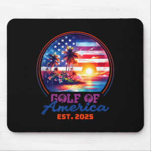 Grappig USA Amerika Shirt Golf van Amerika EST 202 Muismat