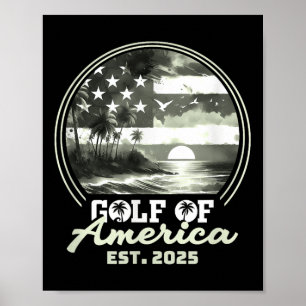 Grappig USA Amerika Shirt Golf van Amerika EST 202 Poster