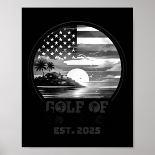 Grappig USA Amerika Shirt Golf van Amerika EST 202 Poster