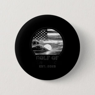 Grappig USA Amerika Shirt Golf van Amerika EST 202 Ronde Button 5,7 Cm