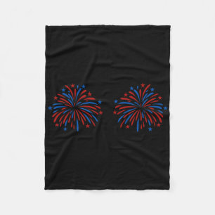 Grappig Usa-Vuurwerk Koppel Alleen Hier Voor De Vu Fleece Deken