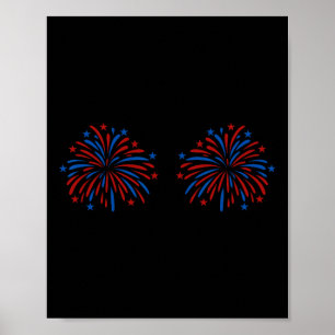 Grappig Usa-Vuurwerk Koppel Alleen Hier Voor Het V Poster