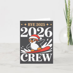Grappig Vaarwel 2025 2026 Crew Nieuw Jaar Vrienden Kaart