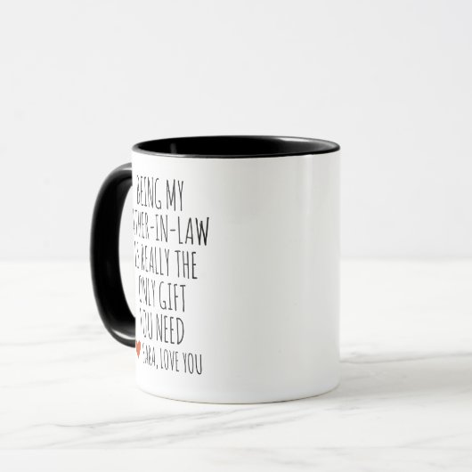 Grappig vader geschenk zijnde mijn vader in de wet mok (Voorkant links)