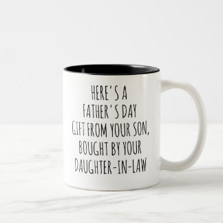 Grappig Vaderdag cadeau voor vader van schoonzoon/ Tweekleurige Koffiemok
