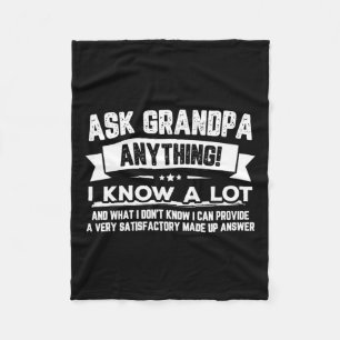 Grappig Vaderdag Gift 60th Vraag opa om alles Fleece Deken