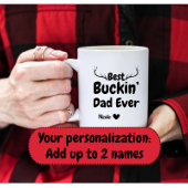 Grappig Vaderdag Gift Best Buckin Dad ruig Koffiemok