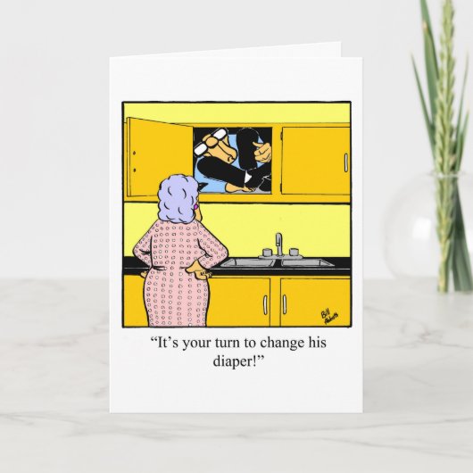 Grappig Vaderdag Humor Wenskaart Kaart (Voorkant)