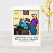 Grappig Vaderdag Humor Wenskaart Kaart (Gele Bloem)