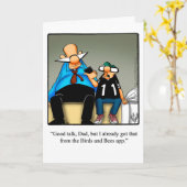 Grappig Vaderdag Humor Wenskaart Kaart (Gele Bloem)