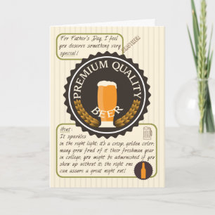 Grappig Vaderdag Retro Bierlabel voor Brother Kaart