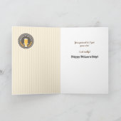 Grappig Vaderdag Retro Bierlabel voor Nephew Kaart (Binnen)