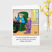 Grappig Vaderdag Wenskaart Kaart (Gele Bloem)