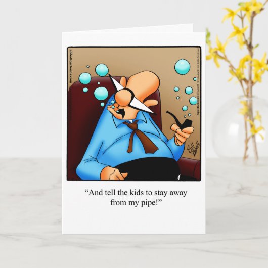 Grappig Vaderdag Wenskaart Kaart (Gele Bloem)