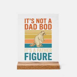 Grappig vaderfiguur wasbeer vintage shirt ontwerp_ acryl bord