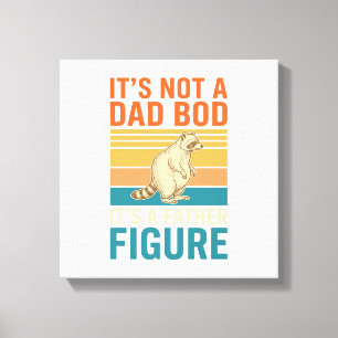 Grappig vaderfiguur wasbeer vintage shirt ontwerp_ canvas afdruk