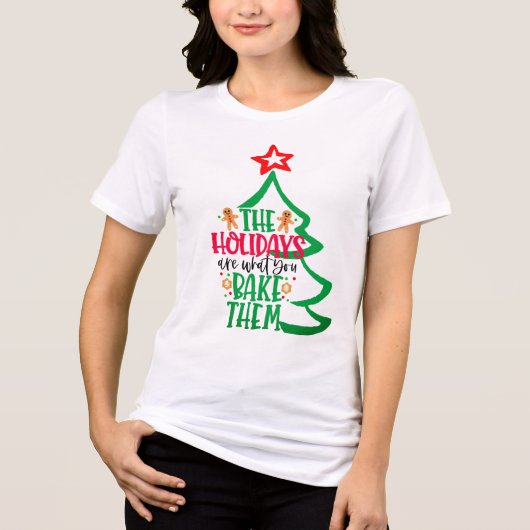 Grappig Vakantie is wat je met kerst maakt. Tri-Blend Shirt (Voorkant)