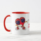 Grappig Valentijn Dabbing Hearts Valentijn Mok (Links)