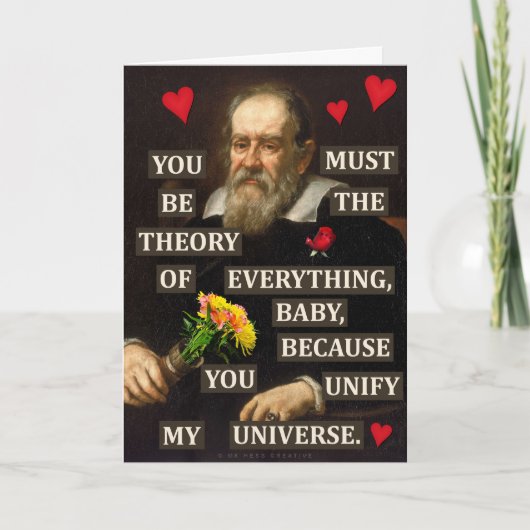 Grappig Valentijnsdag Galileo Physics Geek Love Feestdagen Kaart (Voorkant)