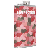 Grappig Valentijnsdag papier harten liefde drankje Heupfles (Rechts)