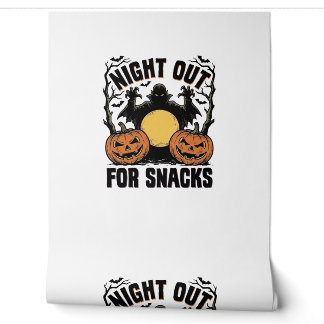 Grappig vampier shirt met griezelige pompoen nacht behang