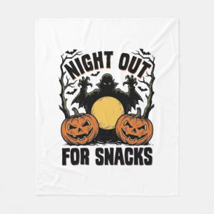 Grappig vampier shirt met griezelige pompoen nacht fleece deken