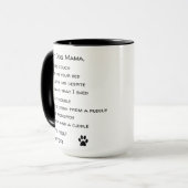 Grappig van de Dog Paw Print Black en White Mok (Voorkant links)