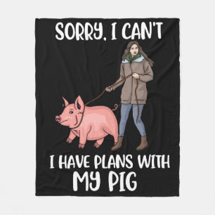 Grappig Varken Gift Vrouwen Varkens Gift Meisjes H Fleece Deken