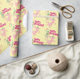 Grappig varken Happy Birthday! Giant Layer Cake Ca Cadeaupapier