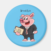 Grappig varken in business suit cartoon