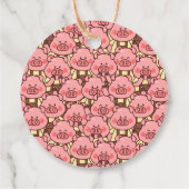 Grappig varken in overalls bedankjes labels (Achterkant)