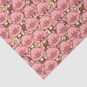 Grappig varken in overalls tissuepapier (Detail)