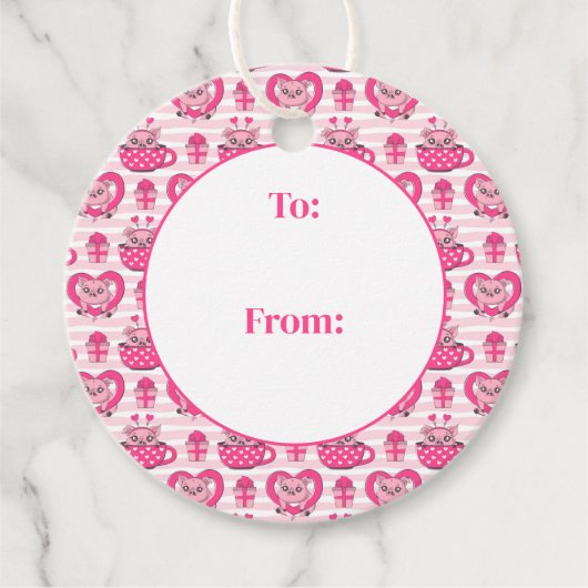 Grappig varken liefde woordspeling bedankjes labels (Voorkant)