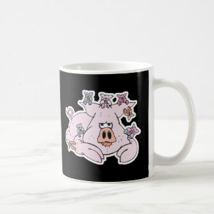 Grappig varken met baby biggetjes koffiemok